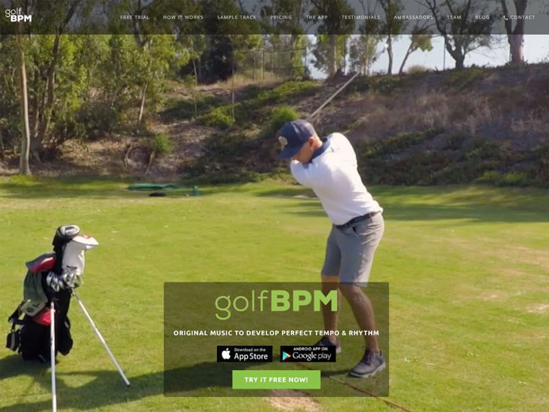 Golf BPM Website by Jeremy Callahan