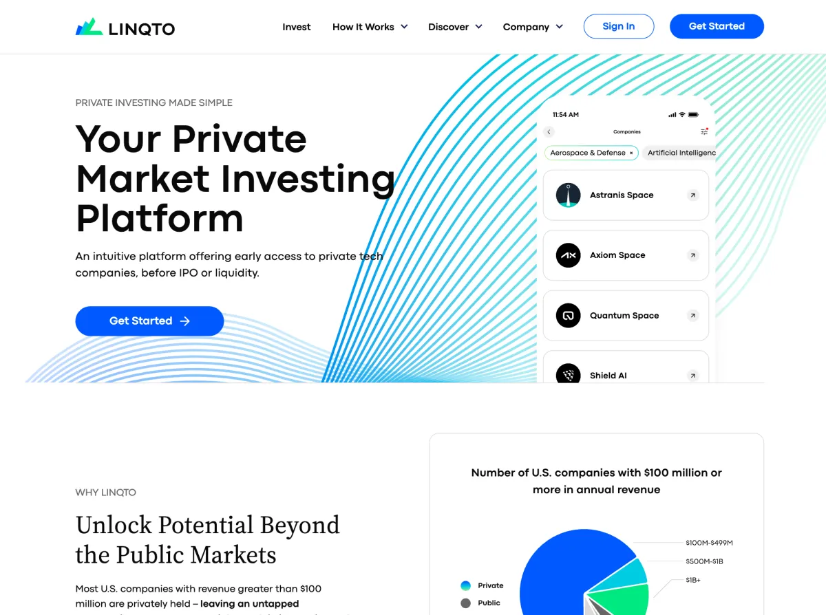 Linqto Website